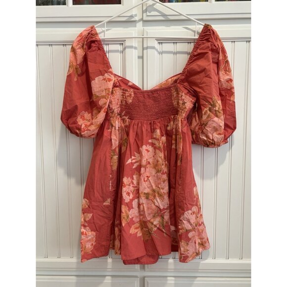 Free People Women Peony Babydoll Dress Femme Combo Orange Pink Size Medium - Picture 4 of 7